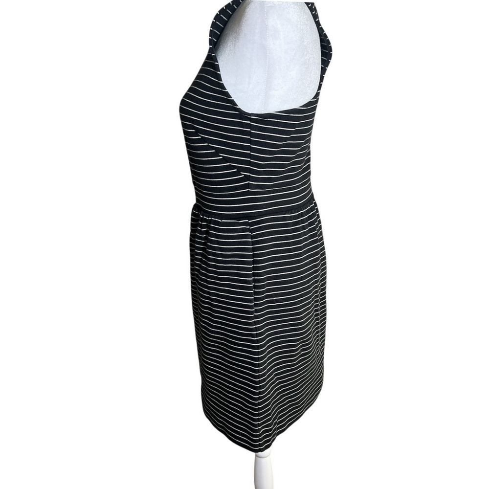 Madewell Pierside Black & White Striped Mini Dress Size S Minimalism Bad Romance - Picture 4 of 8
